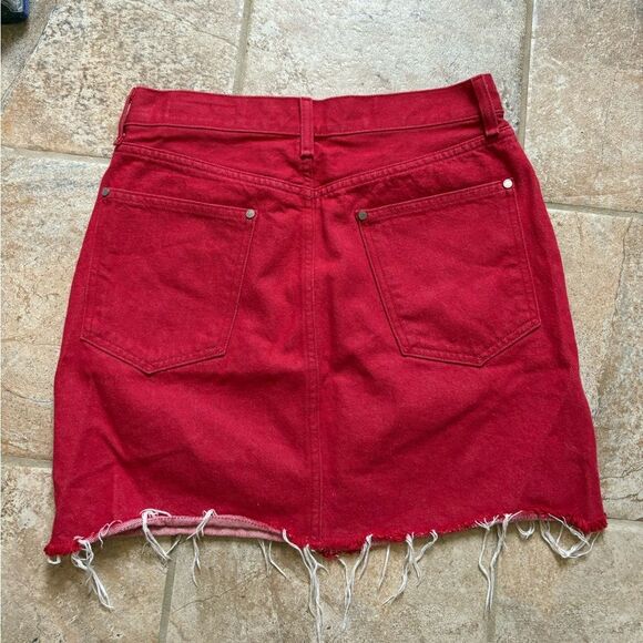 Rag & bone red denim skirt - Picture 2 of 6